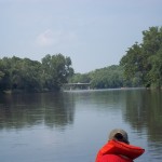 view from the canoe! downriver