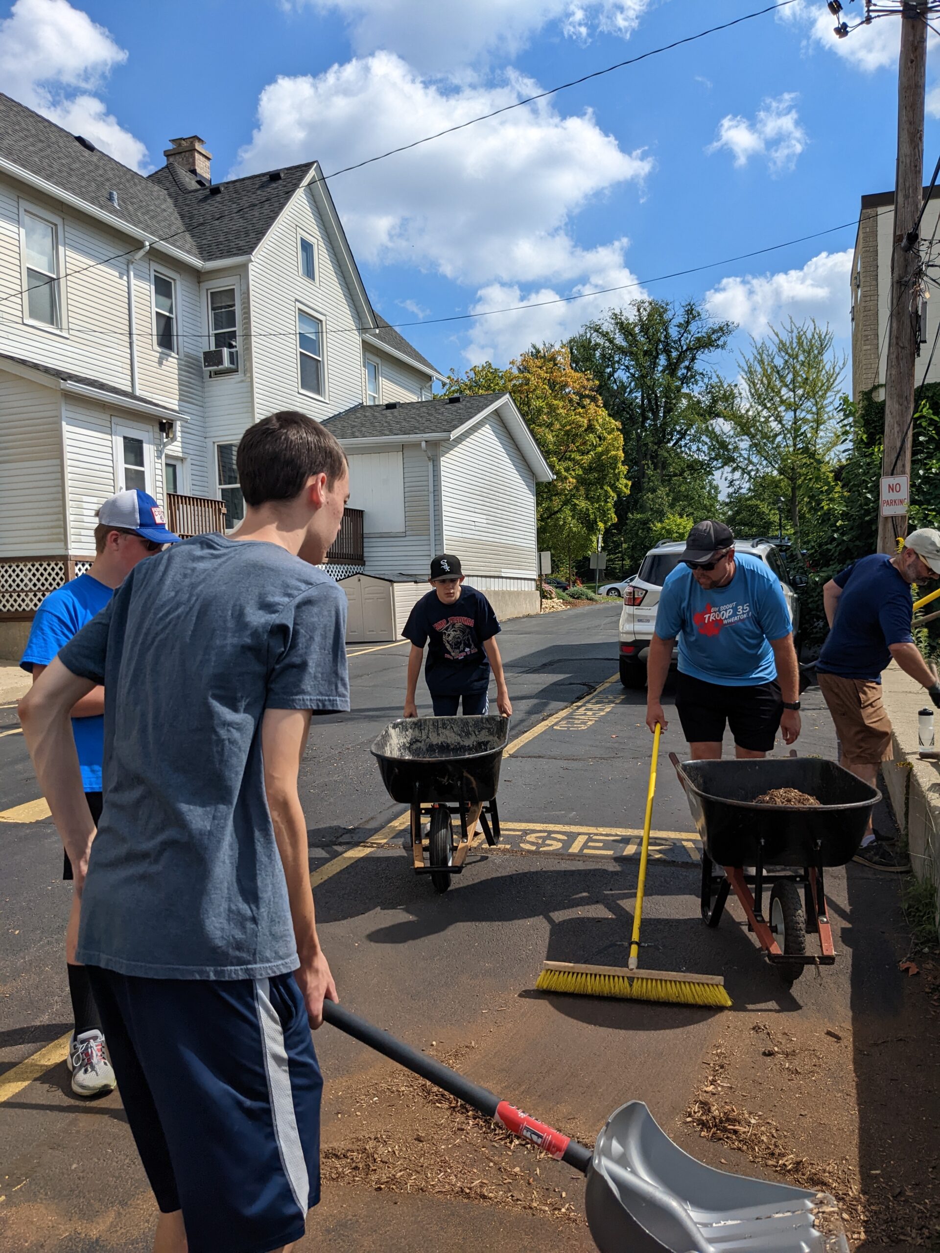 Gary Methodist Mulch Day Boy Scout Troop 35 Wheaton, Illinois